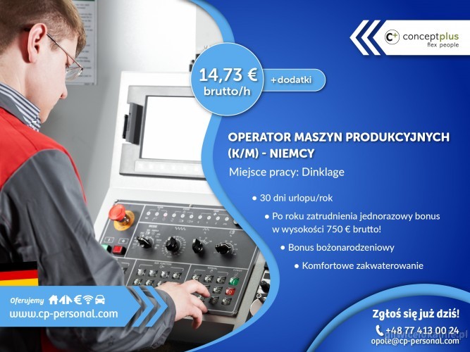 Operator maszyn produkcyjnych – Niemcy