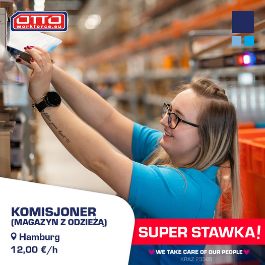 Praca w magazynie z odzieżą znanej marki - 12€/h, Hamburg