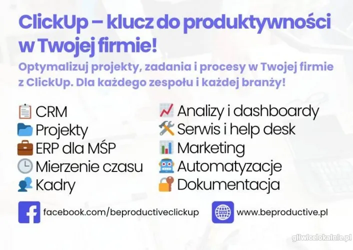 ClickUp dla firm - lepsze zarządzanie z BeProductive.pl