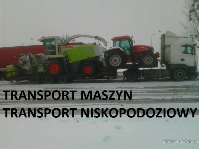 Transport Niskopodwoziowy Maszyn Rolniczych Budowlanych Ponadgabarytowy