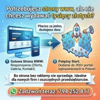Strona WWW + Reklama w 300 miejscach! Dodawanie ogłoszeń Tanie strony www